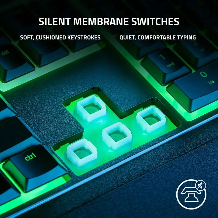 Razer Ornata V3 X Full-Size Wired Membrane Gaming Keyboard for PC