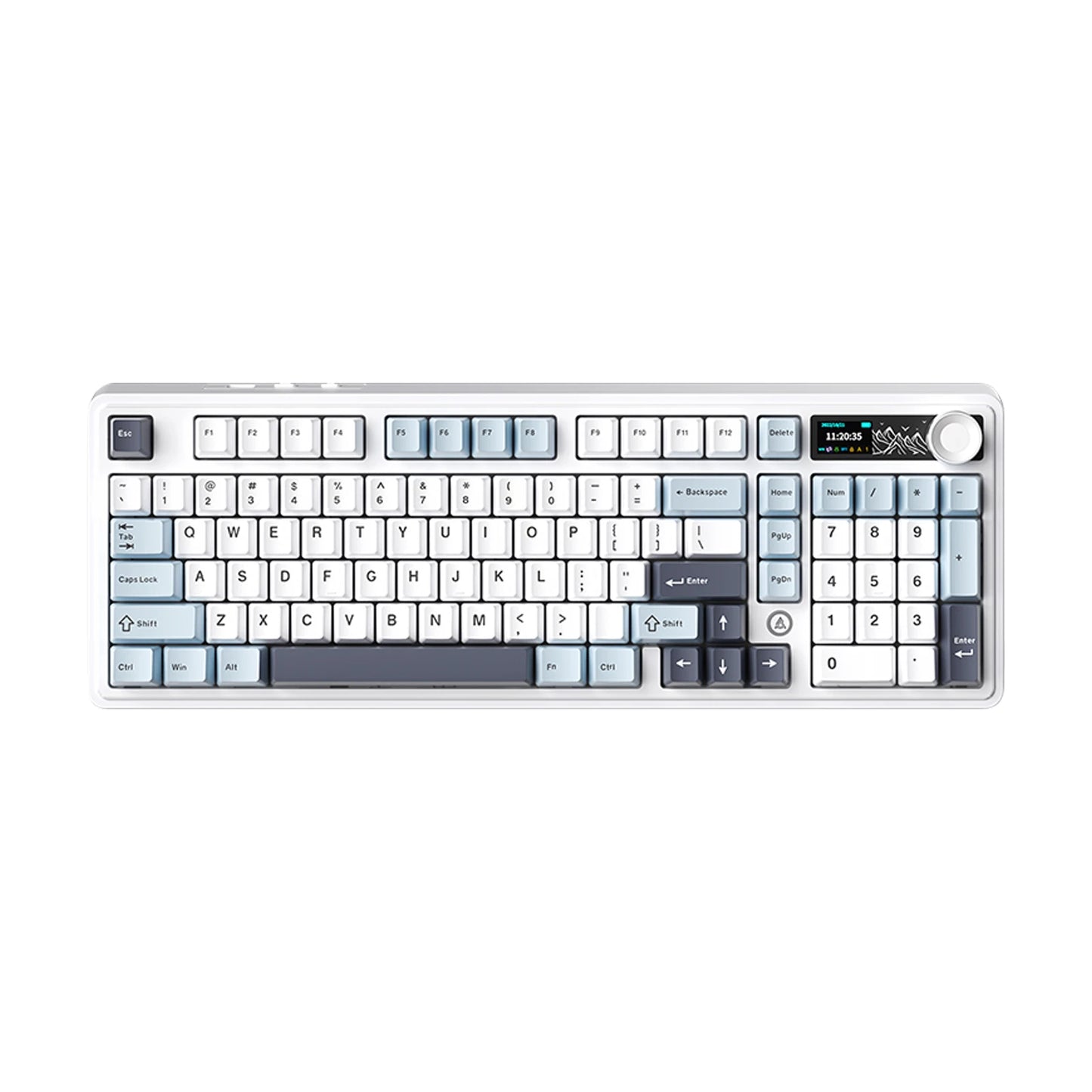 AJAZZ AK980 V2 98% Hot-Swap Gasket Structure USB Wired/BT5.1/2.4G Wireless Mechanical Keyboard with 1.14 inch TFT Color Screen