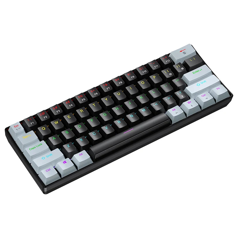 K61 61-keys Wired Mechanical Keyboard,Type-C Interface,Desktop Computers, Laptops