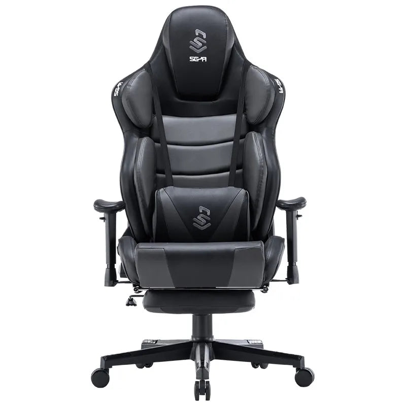 Gaming Chair Ergonomic Office Chair Adjustable Backrest Comfortable Recliner Leather Lift Boss Chair with Footrest