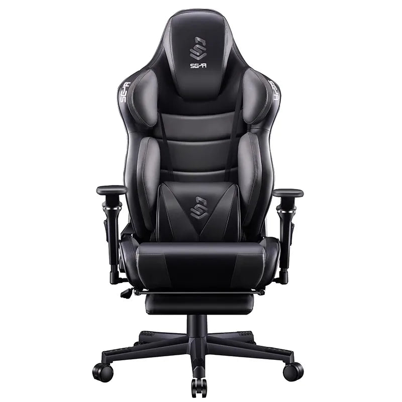 Gaming Chair Ergonomic Office Chair Adjustable Backrest Comfortable Recliner Leather Lift Boss Chair with Footrest