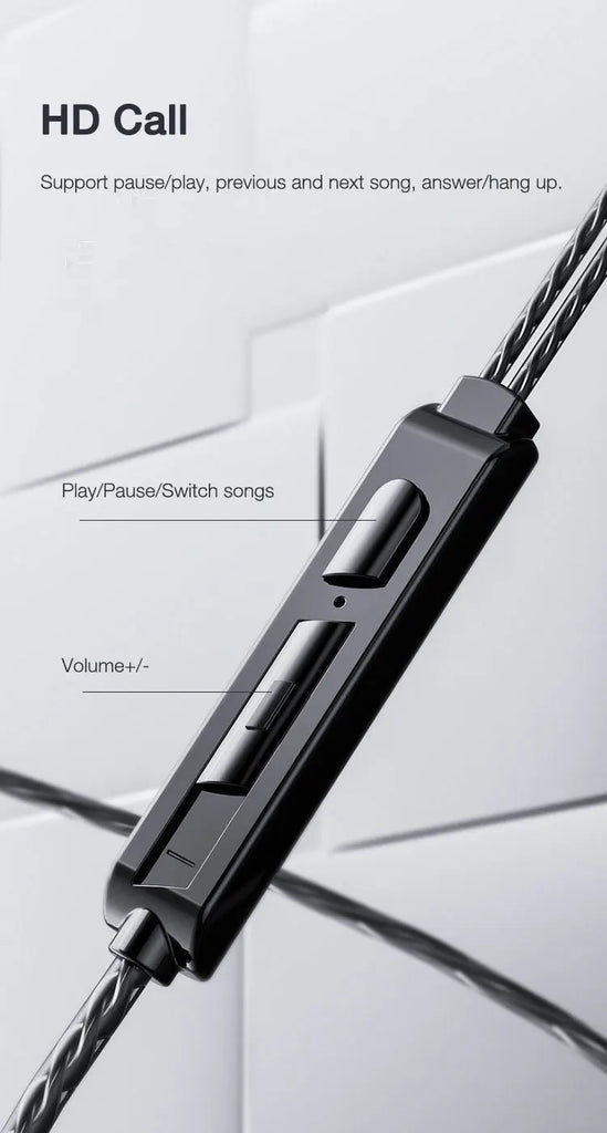 EARDECO Mobile Wired Headphones Bass 3.5mm for Phone Earphone Stereo In Ear Headphone with Mic Earbuds Hifi Music Sport Headset