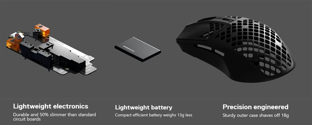 Steelseries Aerox3 Wireless hole mouse Rechargeable 2.4G Bluetooth 5.0 Gaming Mouse For LOL CS