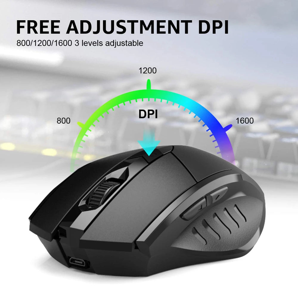 Bluetooth Compatible Mouse Rechargeable 2.4G INPHIC Wireless Mouse Office Mute Support PC Laptop Tablet Smartphone Universal