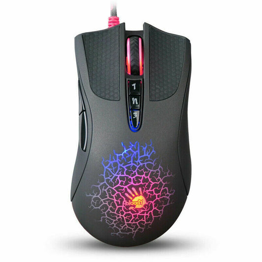 For Bloody A90 Optical Gaming Mouse Colorful Glare Wired Mice Inactive Version