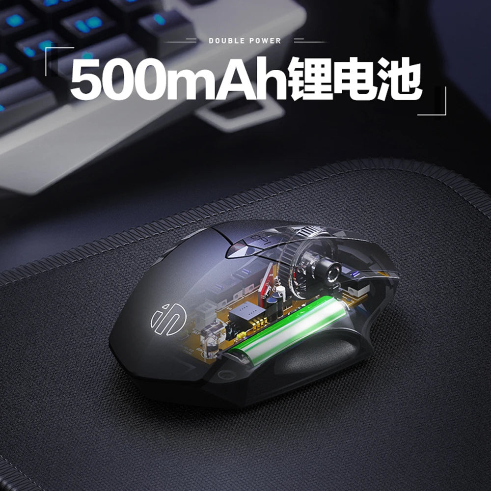 Bluetooth Compatible Mouse Rechargeable 2.4G INPHIC Wireless Mouse Office Mute Support PC Laptop Tablet Smartphone Universal