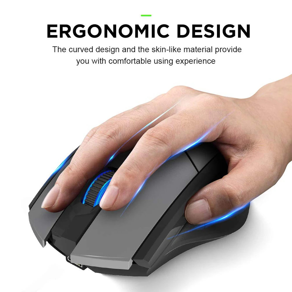 Bluetooth Compatible Mouse Rechargeable 2.4G INPHIC Wireless Mouse Office Mute Support PC Laptop Tablet Smartphone Universal