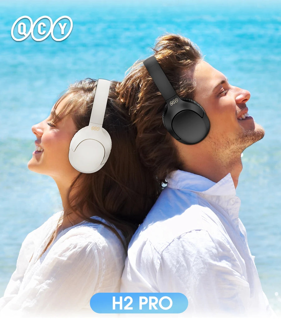 QCY H2 Pro Wireless Headphones Bluetooth 5.3 Earphone HIFI 3D Stereo Headset BASS Mode Gaming Earbuds Over the Ear Headphone 70H
