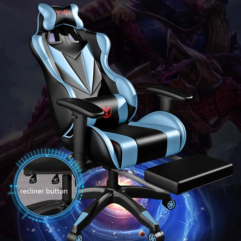 Height Adjustable Gas Lifting Speaker Silla Gamer Computer Chair Pu Leather Gaming Chair with Footrest and Massage