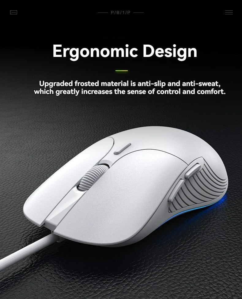 Wired Mouse Gaming Macro  8800DPI Adjustable 6 Buttons Silent Click Light-emitting Mouse Office For Desktop Computer Notebook