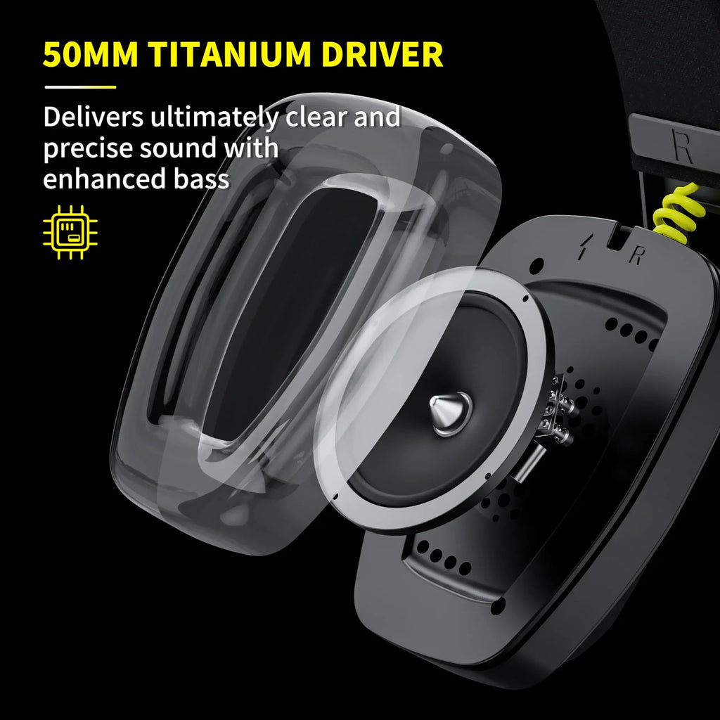 BINNUNE BW06 2.4GHz Bluetooth Gaming Headset with Mic for PS5 PS4 PC Mac Playstation Wireless Gaming headphone with Microphone