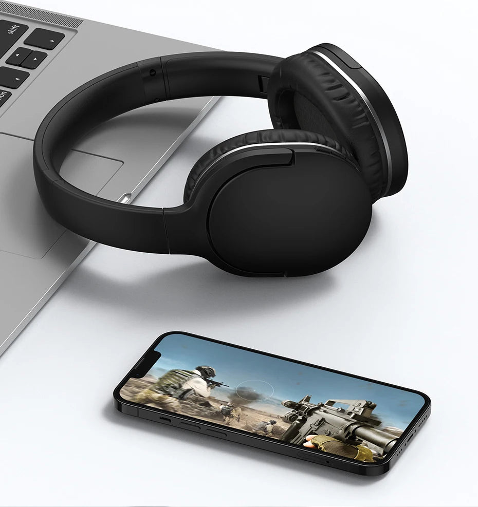 Baseus D02 Pro Wireless Headphones Bluetooth Earphone 5.3 Foldable Headset Sport Over the Ear Headphone Gaming Bluetooth Earbuds
