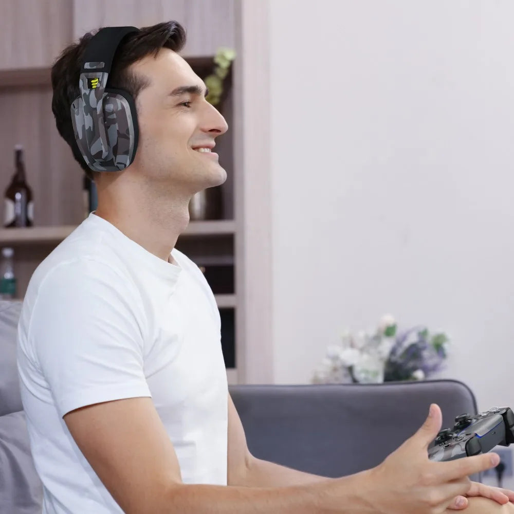 BINNUNE BW06 2.4GHz Wireless Gaming Headset with Mic for PS5 PS4 PC Mac Playstation Bluetooth Gaming Headset with Microphone