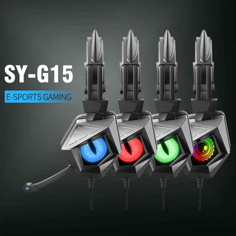 New For Sooyn Portable Audio gaming headsets wired with mic Boys only Cool powerful domineering frequency precision SY-G15 LZ-7