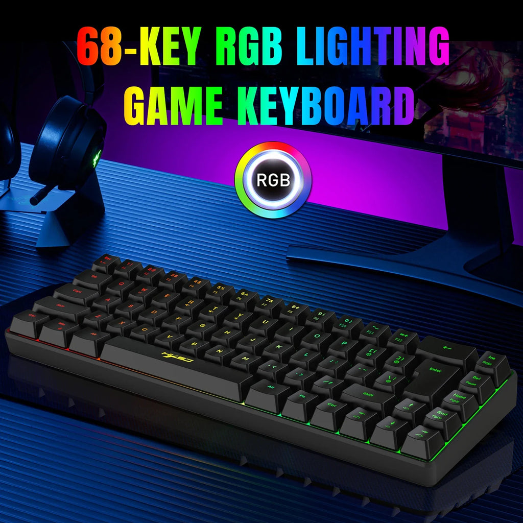 H61K Mechanical k Wired Streamer Mini Gaming Keyboard 19-Key Conflict-Free Membrane Keyboard but Mechanical Feel for Game/Office
