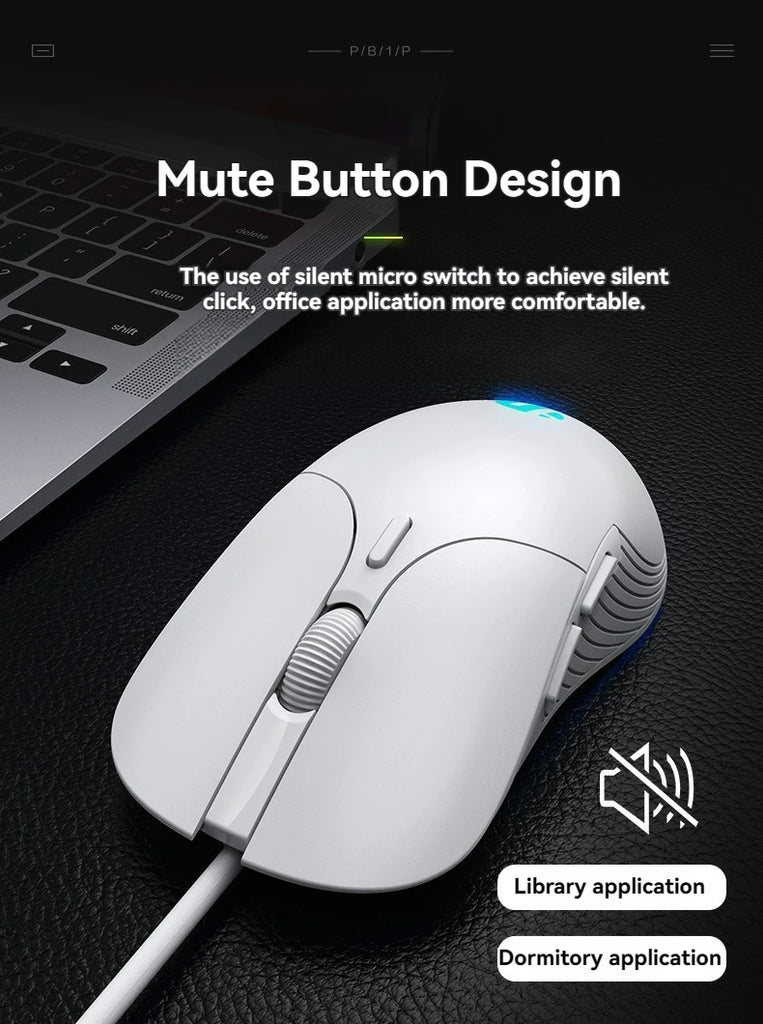 Wired Mouse Gaming Macro  8800DPI Adjustable 6 Buttons Silent Click Light-emitting Mouse Office For Desktop Computer Notebook