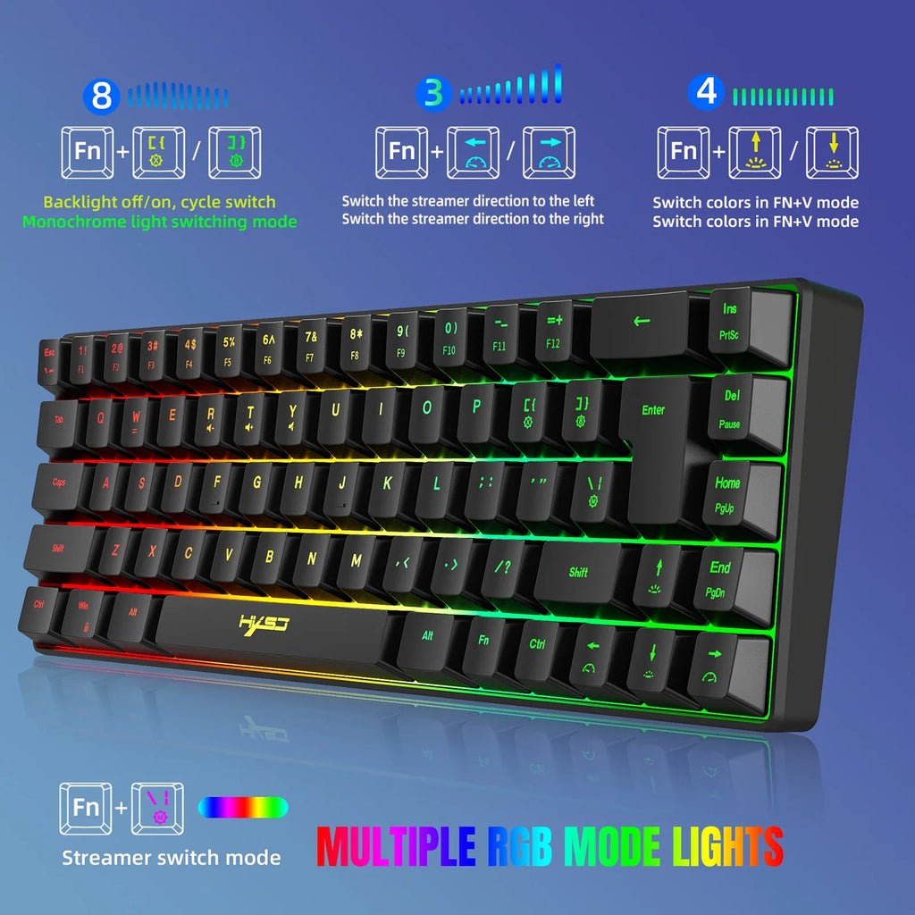 H61K Mechanical k Wired Streamer Mini Gaming Keyboard 19-Key Conflict-Free Membrane Keyboard but Mechanical Feel for Game/Office