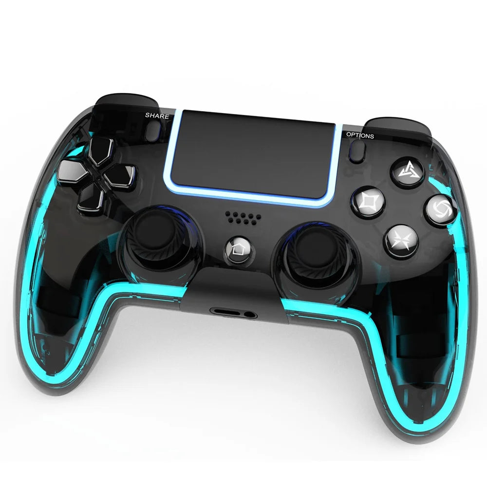Saitake Controllers for PS4,Custom PS4 Remote with Hall 3D Joystick, RGB Wireless Game Controllers for Playstation 4
