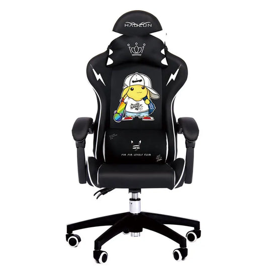 Men's Black Gaming Chair Cute Computer Chair Home Comfort Lift Boss Seat Internet Cafe Game Anchor Live Chair