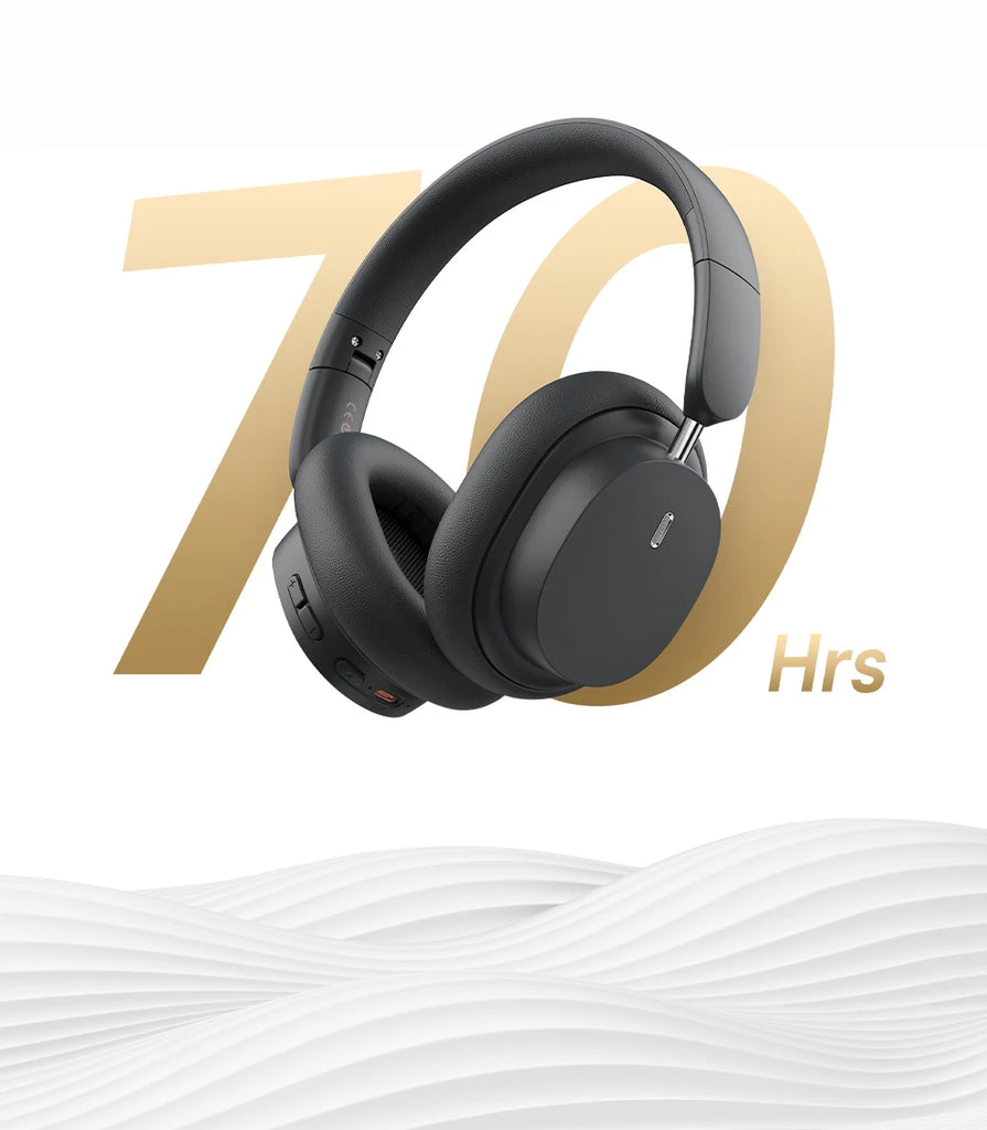 Baseus Bowie D05 Wireless Headphone 3D Spatial Audio Earphone Bluetooth 5.3 Headset 40mm Driver Foldable Over Ear Headphone 70H