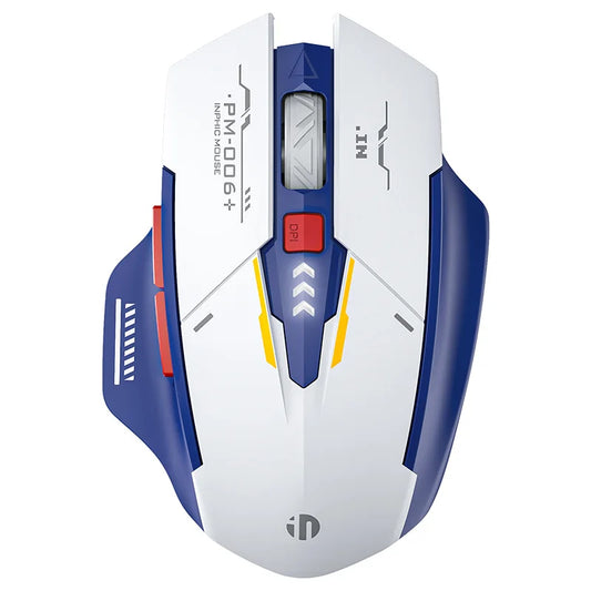 Mecha Edition 2.4G Wireless Mouse Silent Rechargeable Mouse Type-C LED Light Mouse For Computer PC Laptop Office Gaming