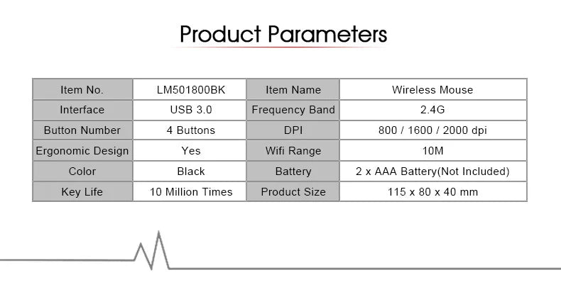 IMICE USB 3.0 Receiver Wireless Mouse 2.4G Silent Mouse 4 Buttons 2000DPI Optical Computer Mouse Ergonomic Mice For Laptop PC