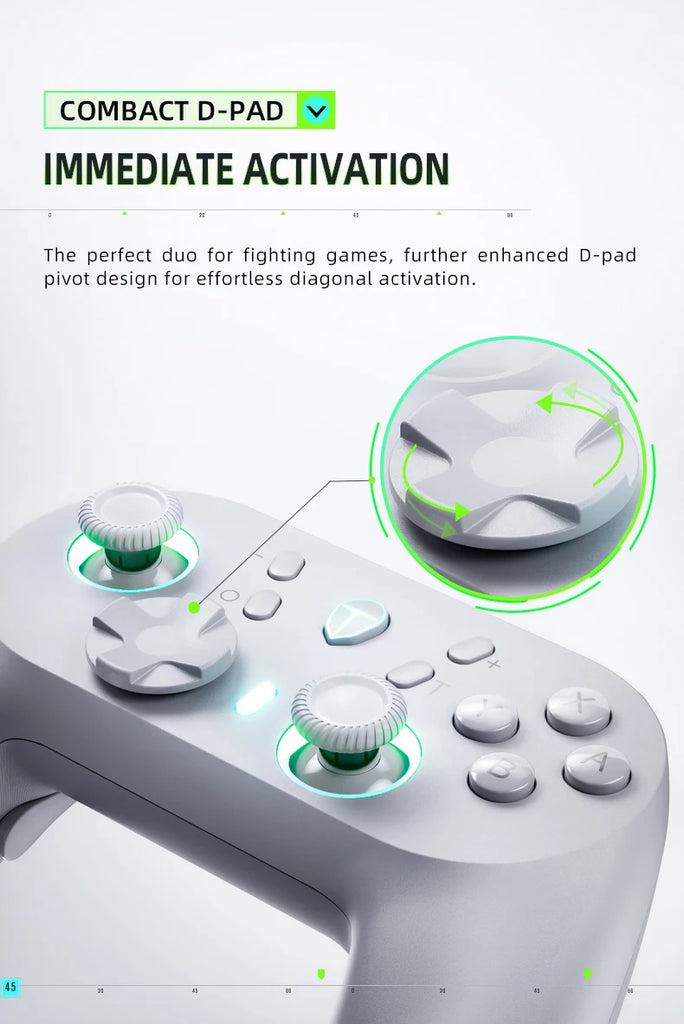 ThundeRobot G45 Pro Three-mode Wireless Gamepad Gaming Controller Hall Effect Built-in NFC for Switch Windows PC STEAM TV