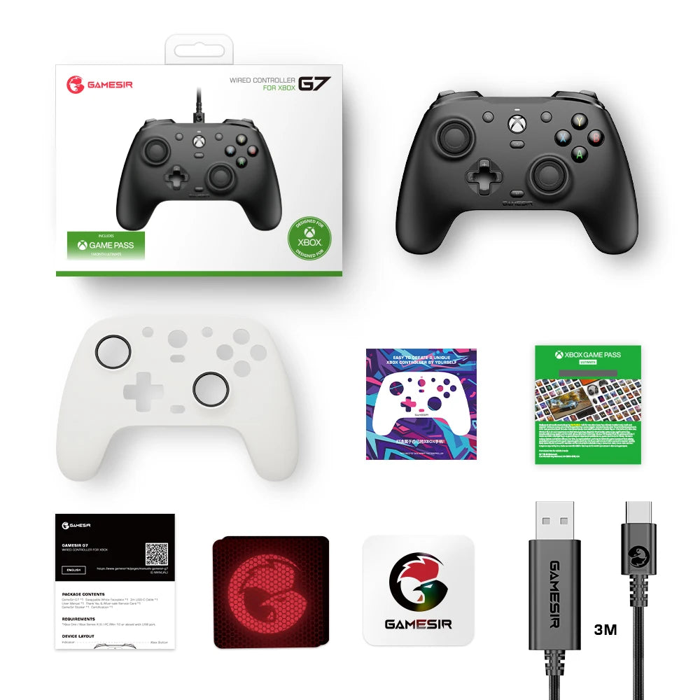 GameSir G7 SE Xbox Gaming Controller Wired Gamepad for Xbox Series X, Xbox Series S, Xbox One, with Hall Effect Joystick