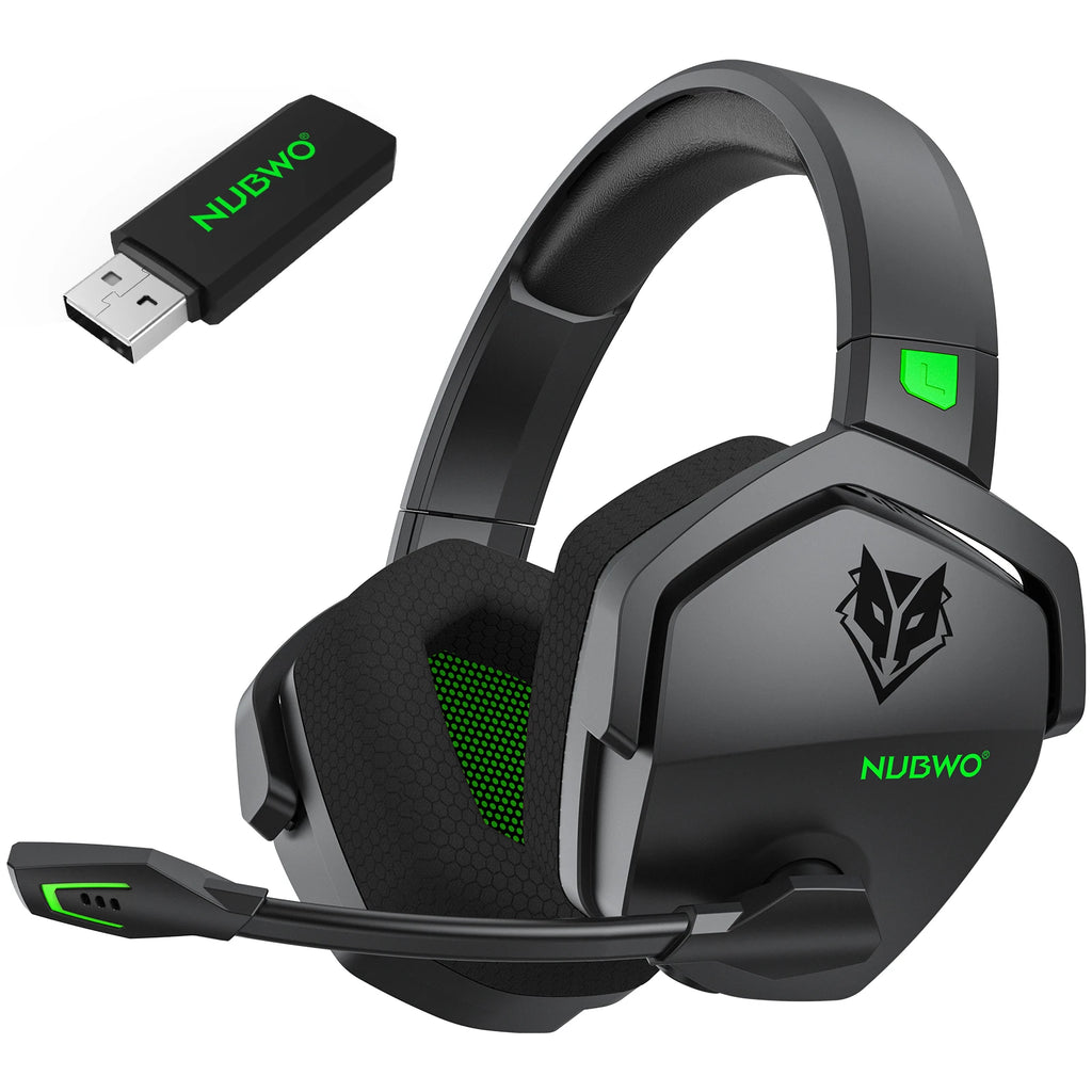 NUBWO G06 Dual Wireless Gaming Headset with Microphone for PS5, PS4, PC, Mobile, Switch 2.4GHz Wireless Bluetooth Headphone