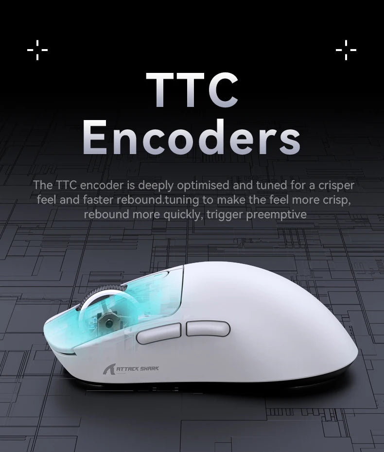 Attack Shark X3 Wireless Mouse,PixArt PAW3395 26K DPI  1K/4K Lightweight Mouse ,Tri-Mode Macro Gaming Mouse,Laptop/win/mac
