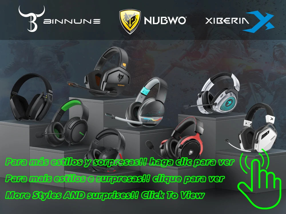 BINNUNE 2.4GHz Wireless Gaming Headset with Mic for PS5 PS4 PC Mac Playstation Bluetooth Gaming Headset with Microphone