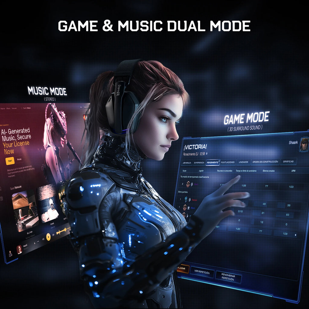 SuperEQ G19BT 2.4GHz Wireless Gaming Headphones Ultra-light Bluetooth 5.4 Headset Gamer with Mic for PC/PS5/Xbox By EKSA Choice