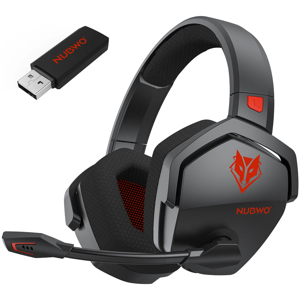 NUBWO G06 Dual Wireless Gaming Headset with Microphone for PS5, PS4, PC, Mobile, Switch 2.4GHz Wireless Bluetooth Headphone