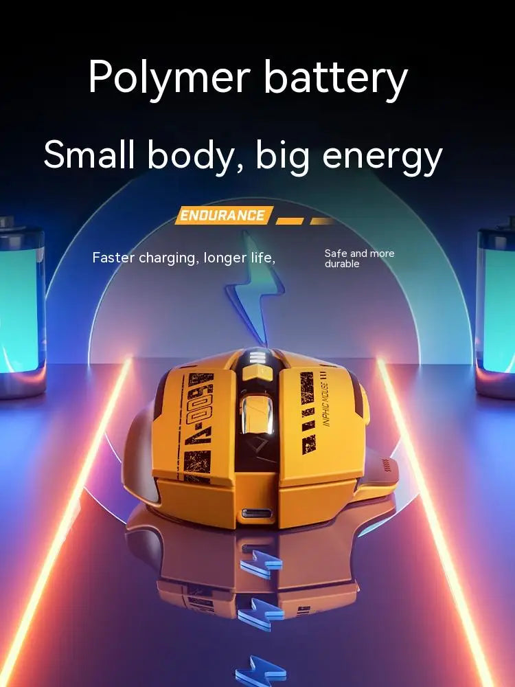 Inphic A9 2.4G Bluetooth wireless silent mouse mecha style mechanical feel For Pc Gamer Office Computer Laptop Accessories Ma