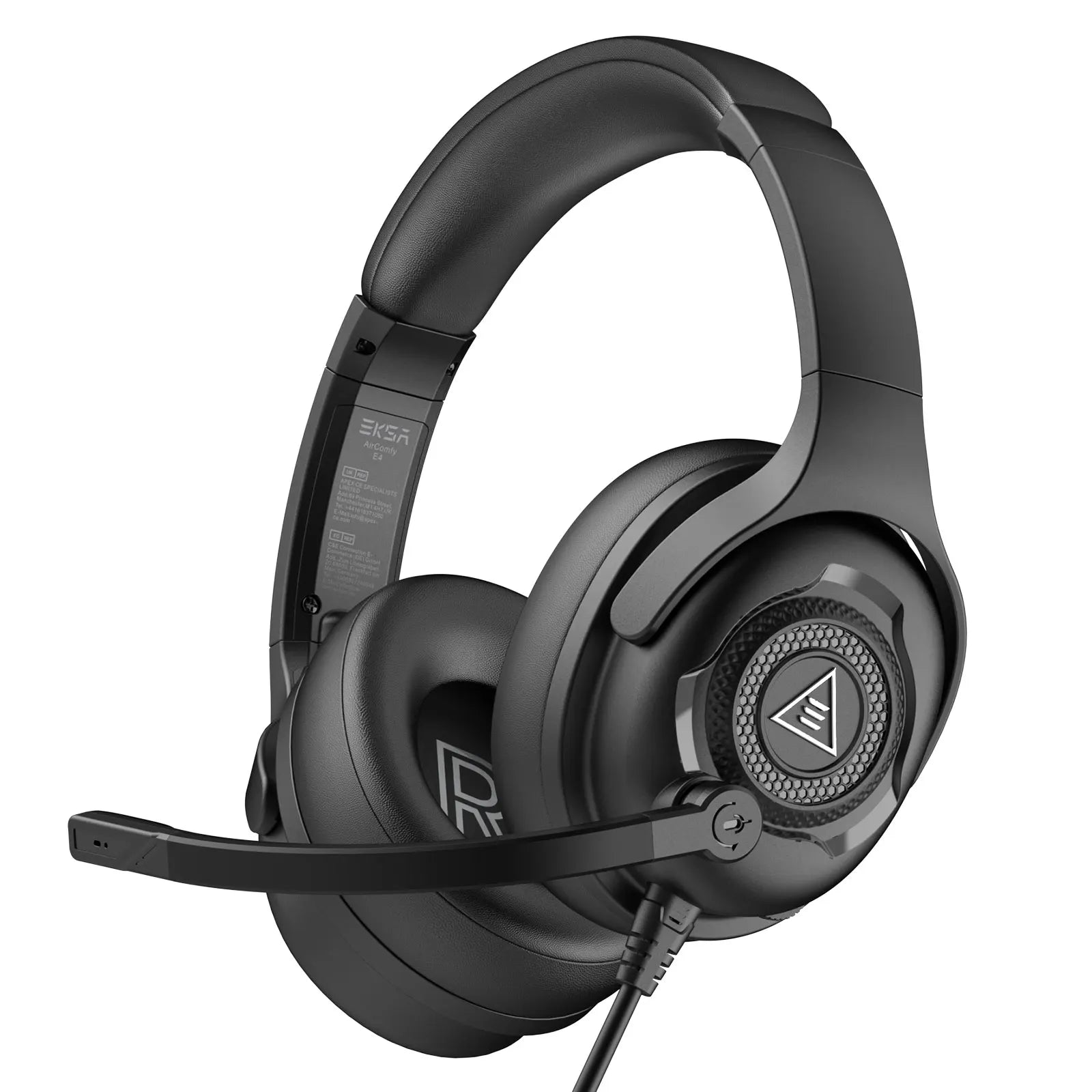 EKSA - E4 Gaming Headset with Microphone, 3.5mm Wired Headset Gamer, Dual Chamber Drivers Stereo Earphones, for PC/PS4/PS5/Xbox