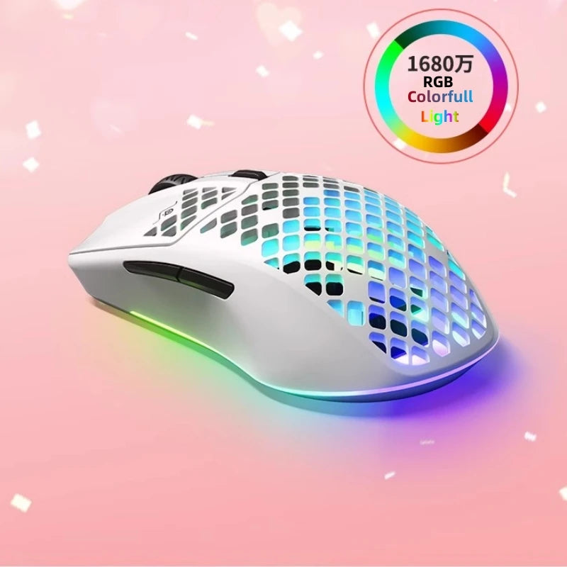 Steelseries Aerox3 Wireless hole mouse Rechargeable 2.4G Bluetooth 5.0 Gaming Mouse For LOL CS