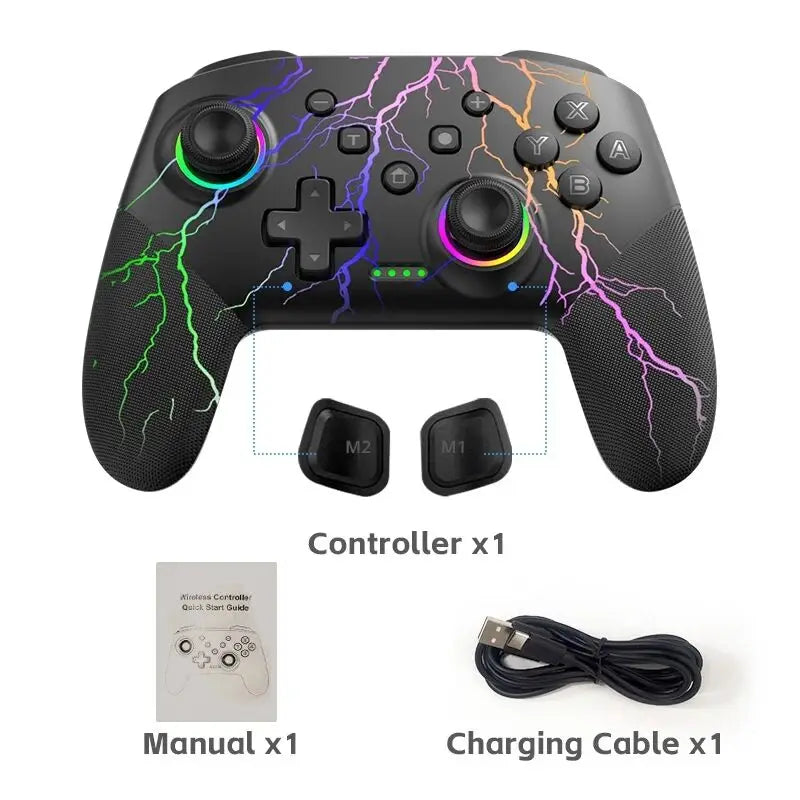 DATA FROG Wireless Controller For Nintendo Switch OLED/Lite Console Pro Gamepad with 1000Mah Battery Programmable Turbo Function
