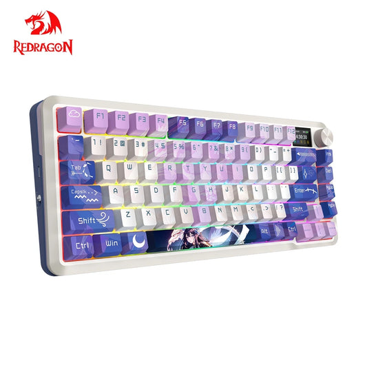 REDRAGON FLEKACT K708 PRO RGB USB Mechanical Gaming Keyboard 82 Keys Support Bluetooth wireless 2.4G Wired for Gamer Computer PC
