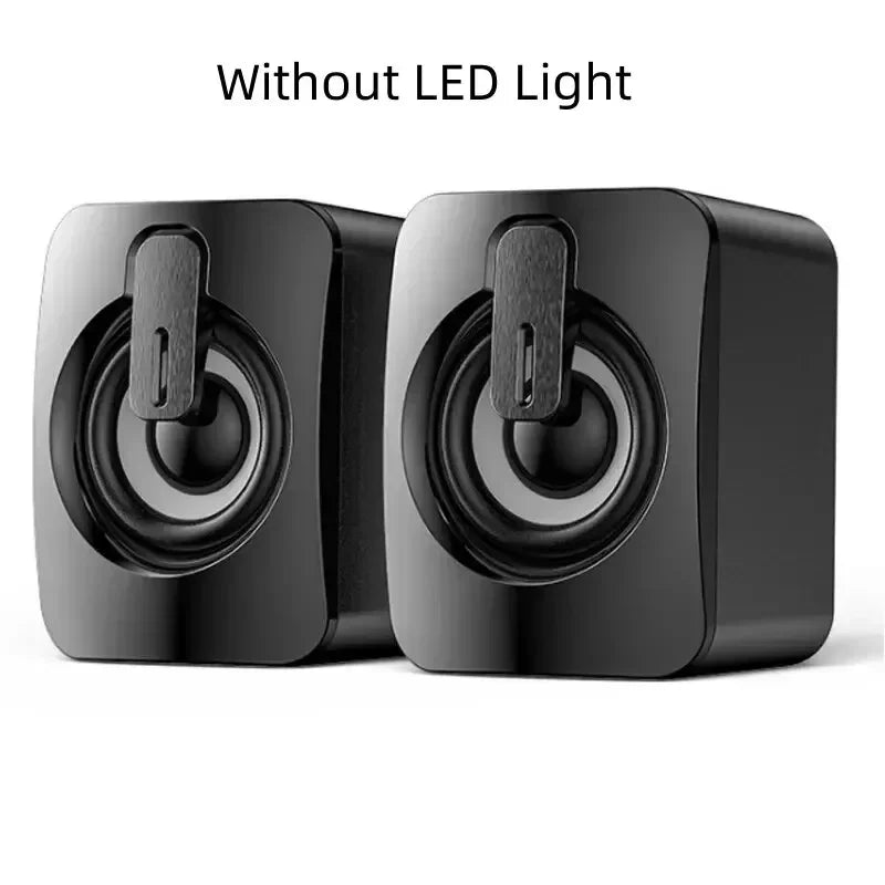 Home Camping Computer Speakers PC Sound Box HIFI Stereo Microphone USB Wired Caixa De Som with LED Light For Desktop Computer