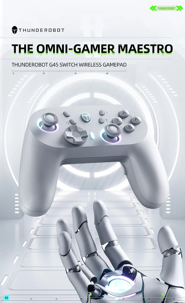 ThundeRobot G45 Pro Three-mode Wireless Gamepad Gaming Controller Hall Effect Built-in NFC for Switch Windows PC STEAM TV