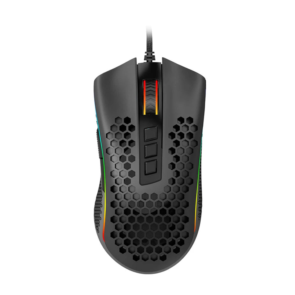 REDRAGON Storm M808 USB Wired RGB Gaming Ultralight Honeycomb Mouse 12400 DPI Programmable Game Mice for Computer PC Laptop