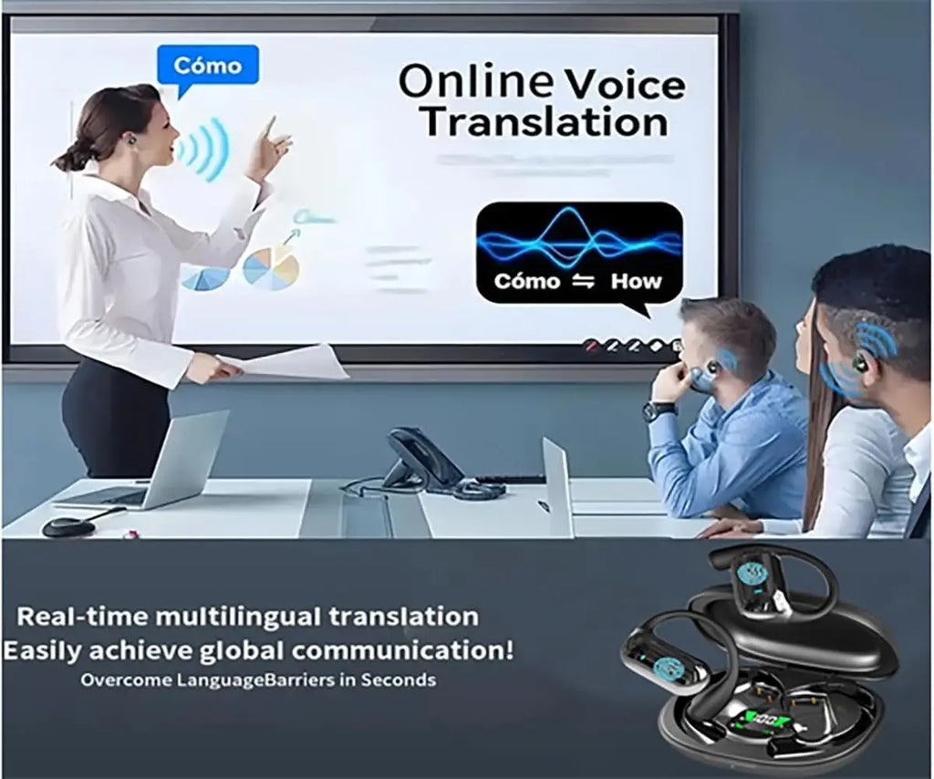 AI Language Translator Earbuds 3 in 1 Accents Translator Earphone Real Time 144 Languages Accents for Travel Business Learning