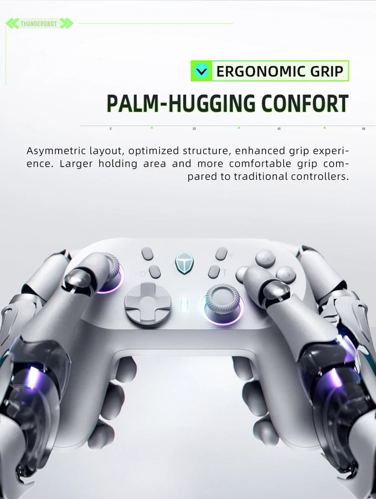 ThundeRobot G45 Pro Three-mode Wireless Gamepad Gaming Controller Hall Effect Built-in NFC for Switch Windows PC STEAM TV