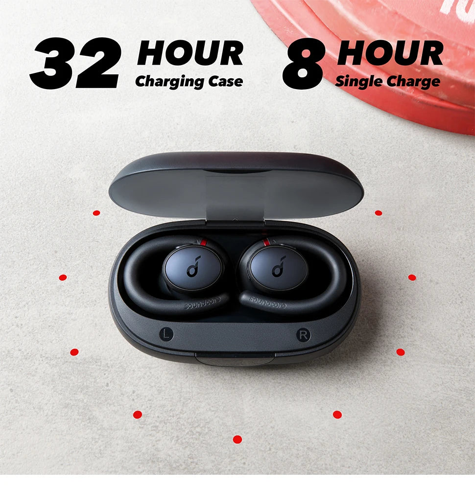 Anker Soundcore Sport X10 Bluetooth 5.2 Headphones Sports Rotating Ear Hooks Deep Bass IPX7 Waterproof Sweatproof Sport Earbuds
