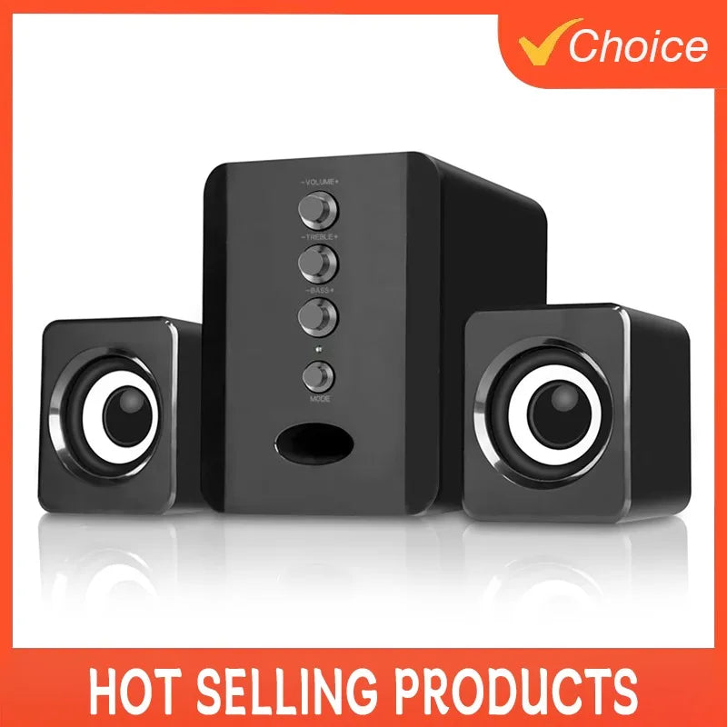 Universal Full Range 3D PC Speaker Box Sound Bar Stereo Subwoofer Bass DJ Music Computer Speakers USB for Laptop Phone TV