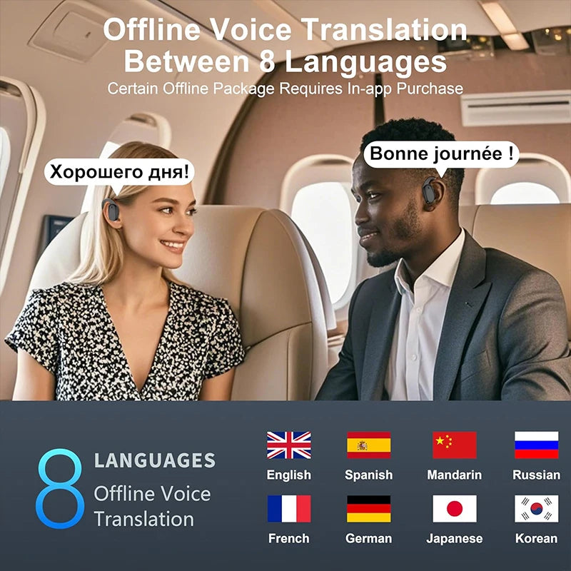 AI Language Translator Earbuds 3 in 1 Accents Translator Earphone Real Time 144 Languages Accents for Travel Business Learning