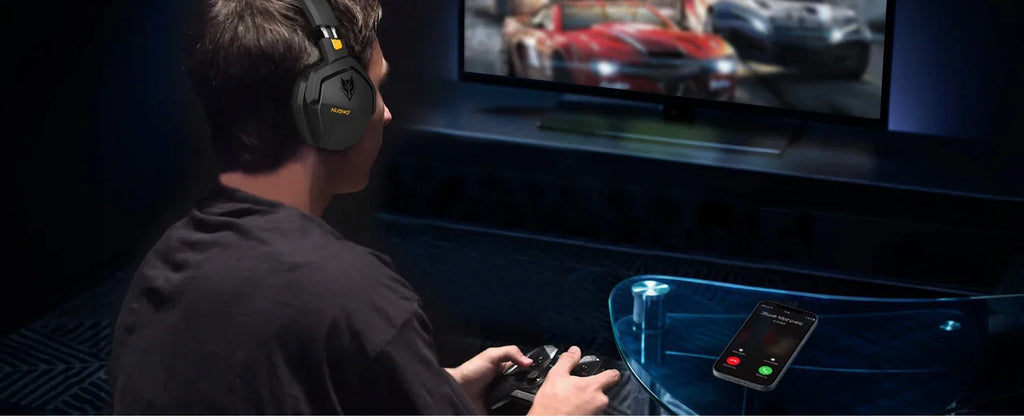 NUBWO G06 Dual Wireless Gaming Headset with Microphone for PS5, PS4, PC, Mobile, Switch 2.4GHz Wireless Bluetooth Headphone