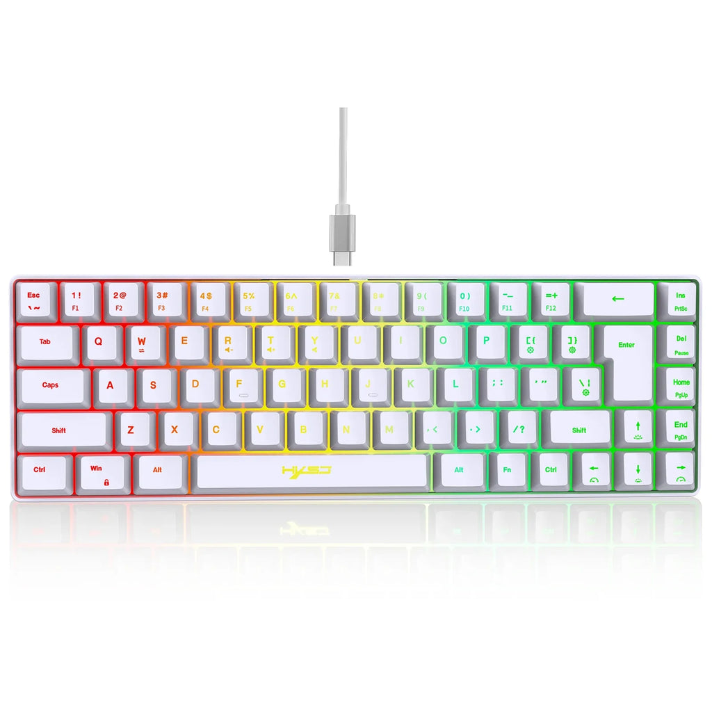 H61K Mechanical k Wired Streamer Mini Gaming Keyboard 19-Key Conflict-Free Membrane Keyboard but Mechanical Feel for Game/Office