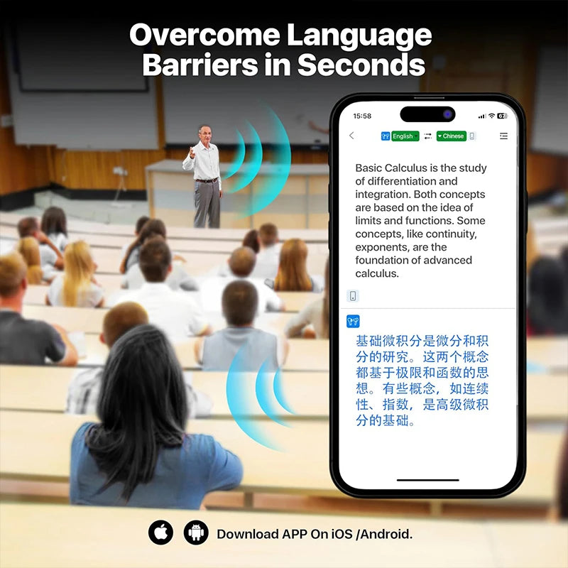AI Language Translator Earbuds 3 in 1 Accents Translator Earphone Real Time 144 Languages Accents for Travel Business Learning