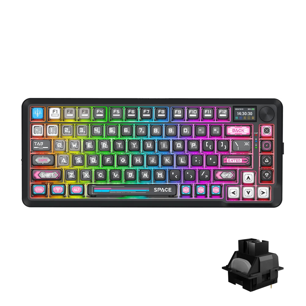 REDRAGON FLEKACT K708 PRO RGB USB Mechanical Gaming Keyboard 82 Keys Support Bluetooth wireless 2.4G Wired for Gamer Computer PC